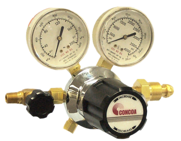 Single Stage, Forged Brass Body, PTFE-Lined Diaphram, 5 Port Configuration