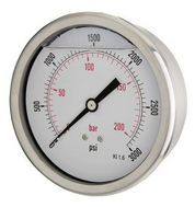 100mm Glycerine Centre Back Connection Accuracy 1.6%