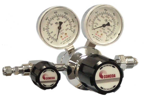 212 Series, Dual Stage, Chrome-Plated Forged Brass Body, 316L Stainless Steel Diaphragm, 5 Port Configuration