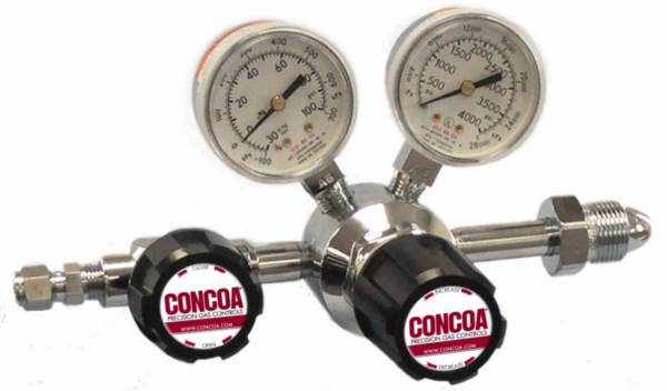 Single Stage, Chrome-Plated Brass Barstock Body, 4 Port configuration, 316L Stainless Steel Diaphragm