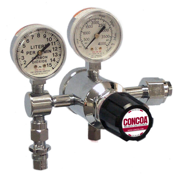 Dual Stage, Chrom-Plated Brass Barstock Body, 316L Stainless Steel Diaphragm, Custom Calibration