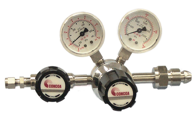 Single Stage, 316L Stainless Steel Barstock Body, 4 Port Configuration, 316L Stainless Steel Diaphragm
