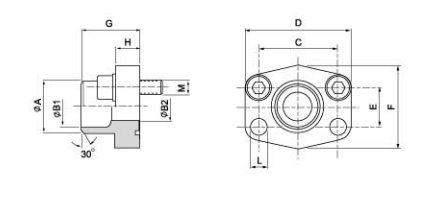 SAE Weld on Flange - Pipe Schedule 40