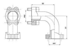 SAE Adapter 90 Degree Welded