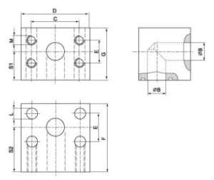 SAE 90 Degree L Block