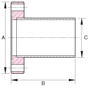 CF Tubulations (Half Nipples), with Tapped Flanges, Fixed