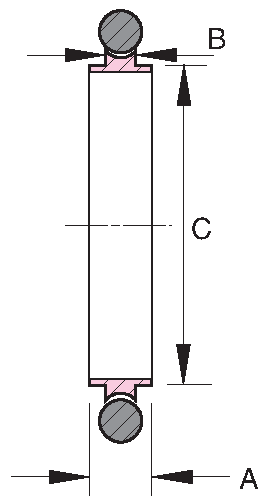 ISO Stainless Steel Centering Rings, Nitrile O-ring