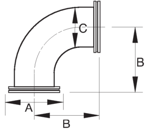 ISO Elbows 90°, Stainless Steel