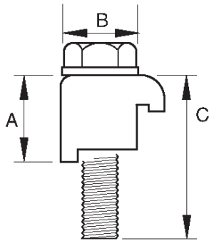 ISO Wall Clamps, Mild Steel, Zinc Plated