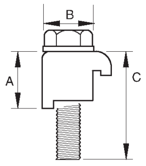 ISO Wall Clamps, Stainless Steel