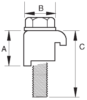ISO Wall Clamps, Steel Nuts and Washers, Aluminium