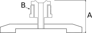 KF Male VCR Adapter, Stainless Steel